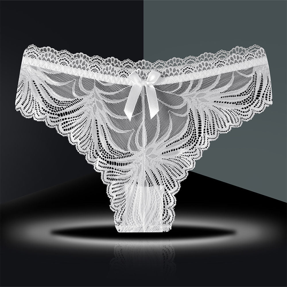 Style européen et américain : dentelle sexy, pantalon triangle en coton, taille moyenne, pour une tentation érotique !